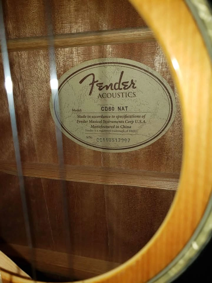 Fender CD-60 Natural Acoustic Guitar - photo 2