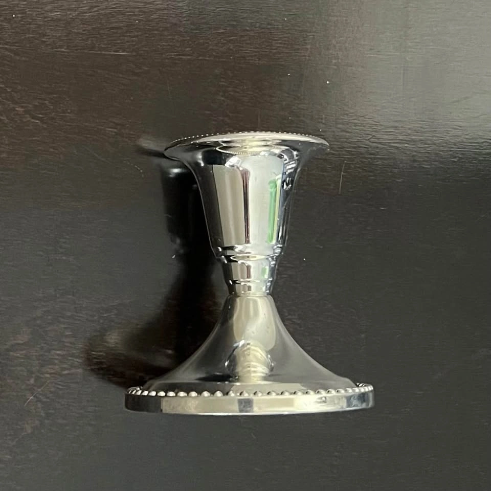 Elegance Silver-Plated Zinc Candle Stick Holder - photo 2
