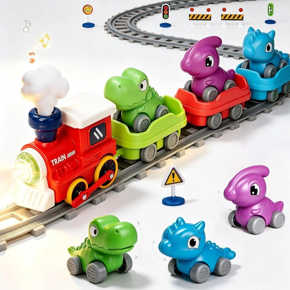 STEM Edutainment Park Dinosaur Train Set with Push & Go Cars - photo 2