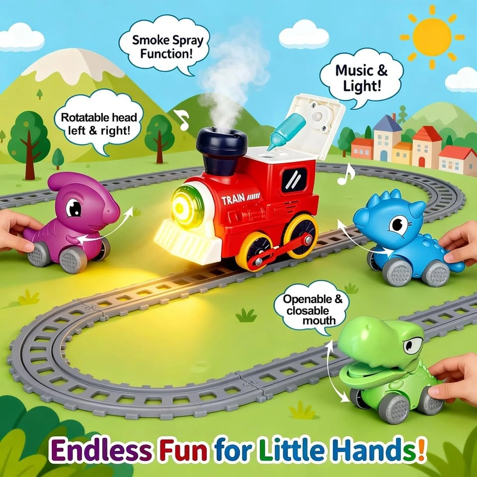 STEM Edutainment Park Dinosaur Train Set with Push & Go Cars - photo 5