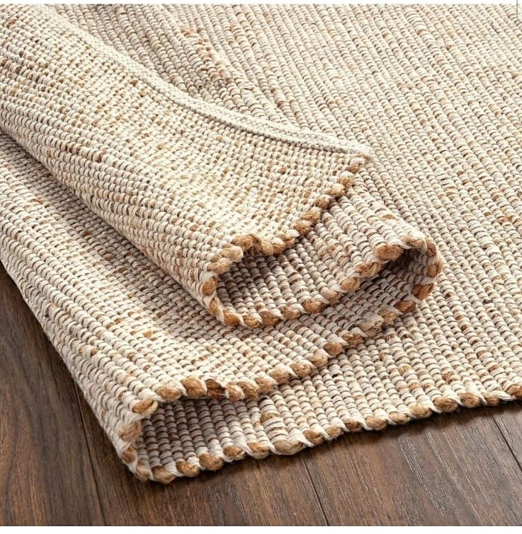 Jute Cotton Area Rug - Brand New
