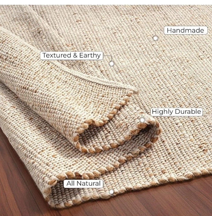 Jute Cotton Area Rug - Brand New - photo 4