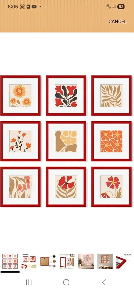 Picture Frame pack of 9