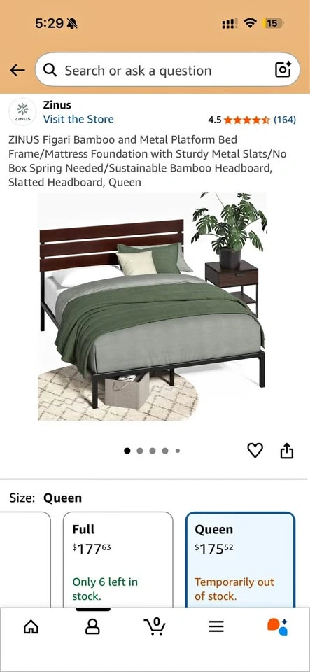 Brand New Zinus Queen Bed With Headboard