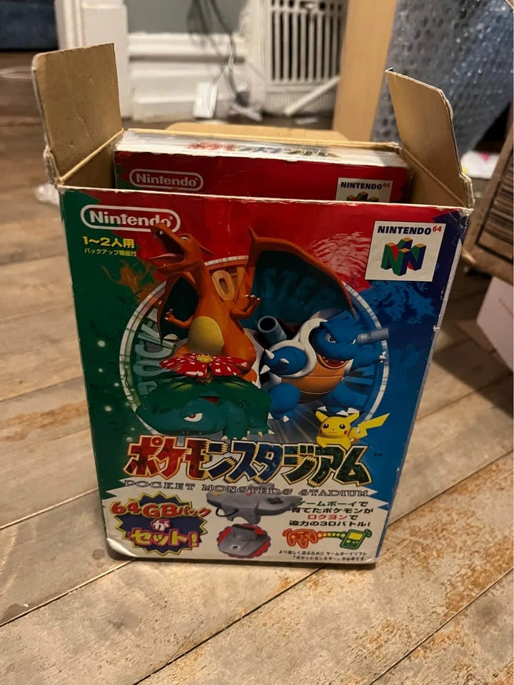 Factory Sealed Japanese Pokemon Stadium & N64 Transfer Pak - photo 3