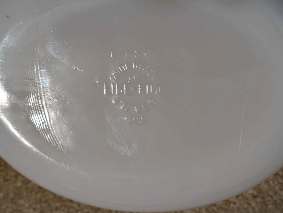 Fire-King Milk Glass Oval Casserole Dish with Lid - photo 3