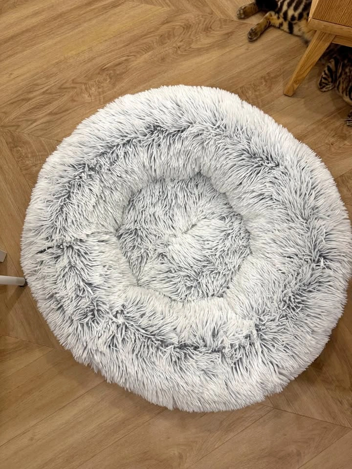 Donut Pet Dog/Cat Grey Bed 23”