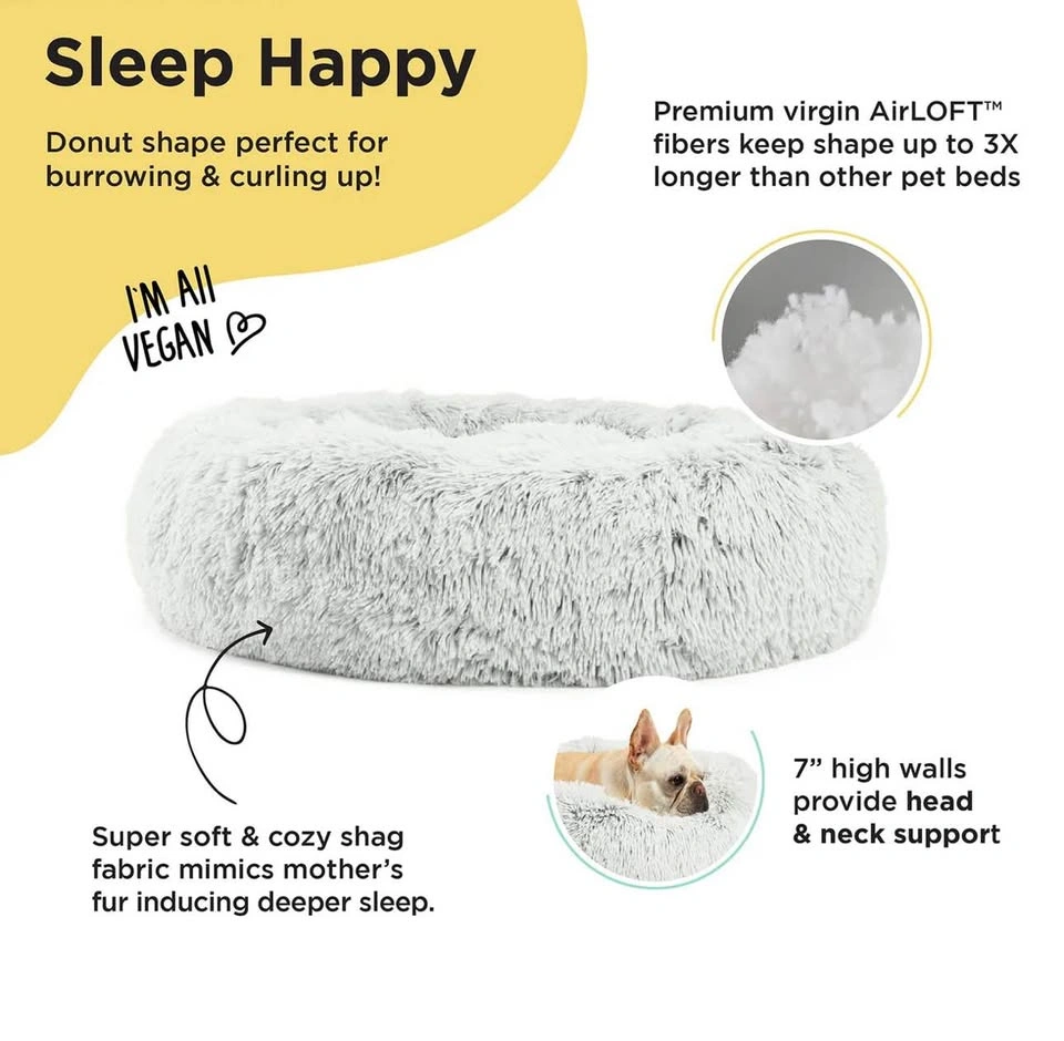 Donut Pet Dog/Cat Grey Bed 23” - photo 5