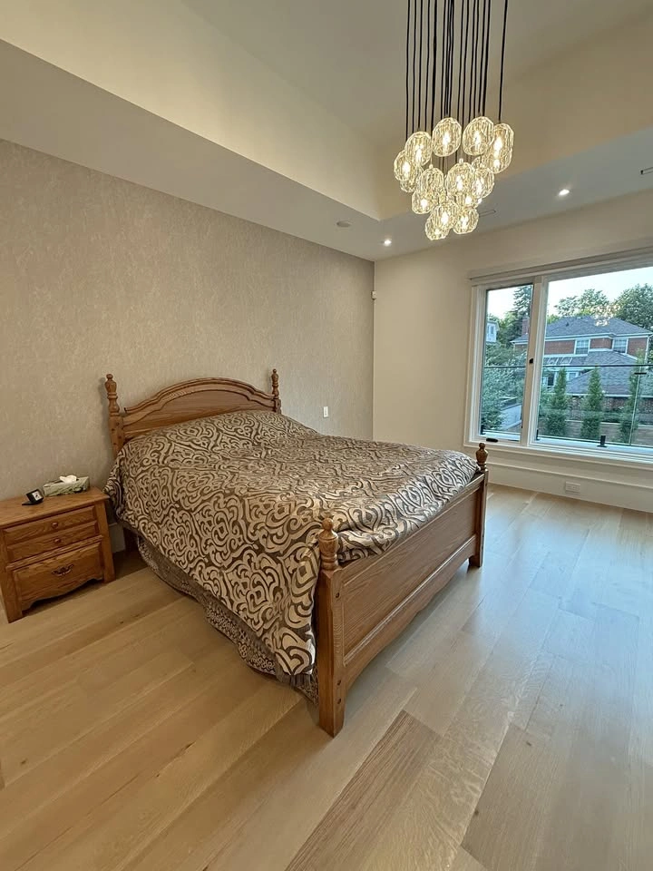 Solid Wood Queen Bed Frame + Matching Nightstand – Mattress Incl
