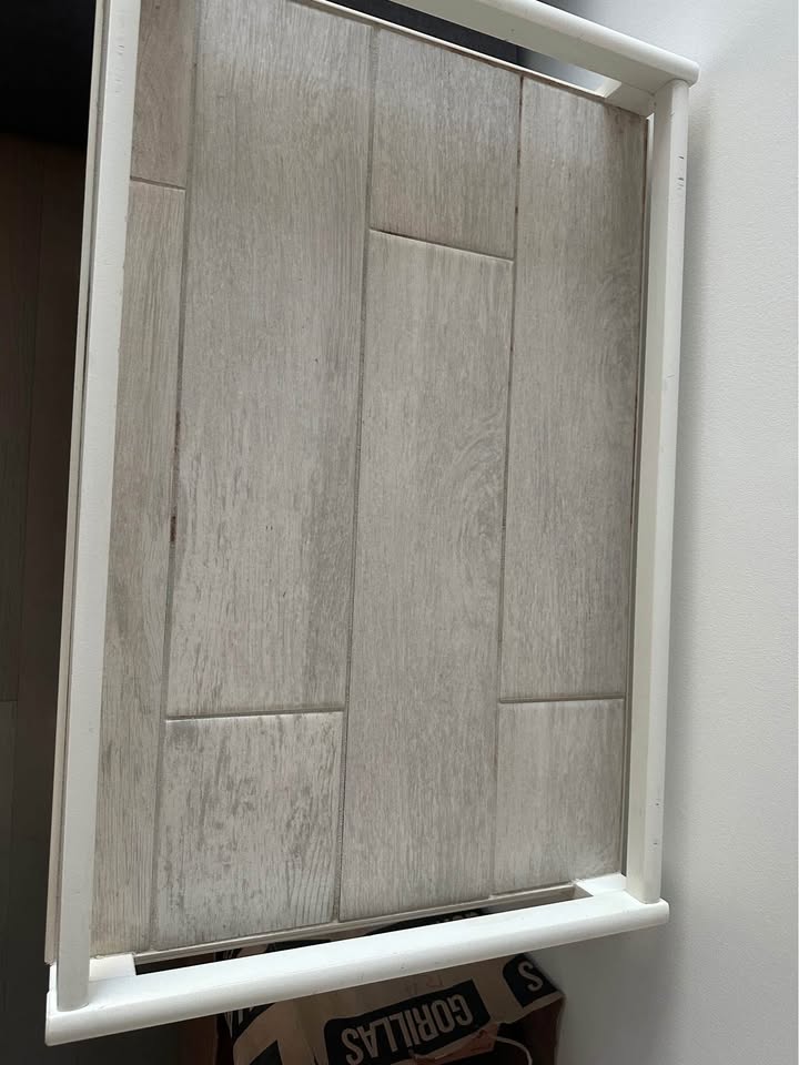 White and marble on top kitchen island/storage - photo 3