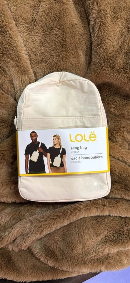 lolë cross body beige bag