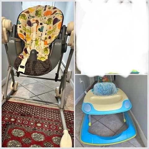 Baby Gear Bundle: Swing, High Chair, and Walker