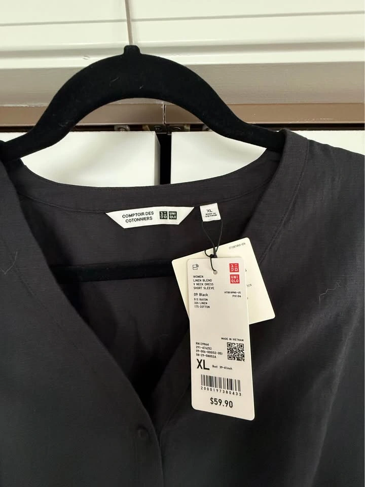 Woman’s Black Linen Blend Dress, Uniqlo x Comptoirs des Cottonie - photo 3