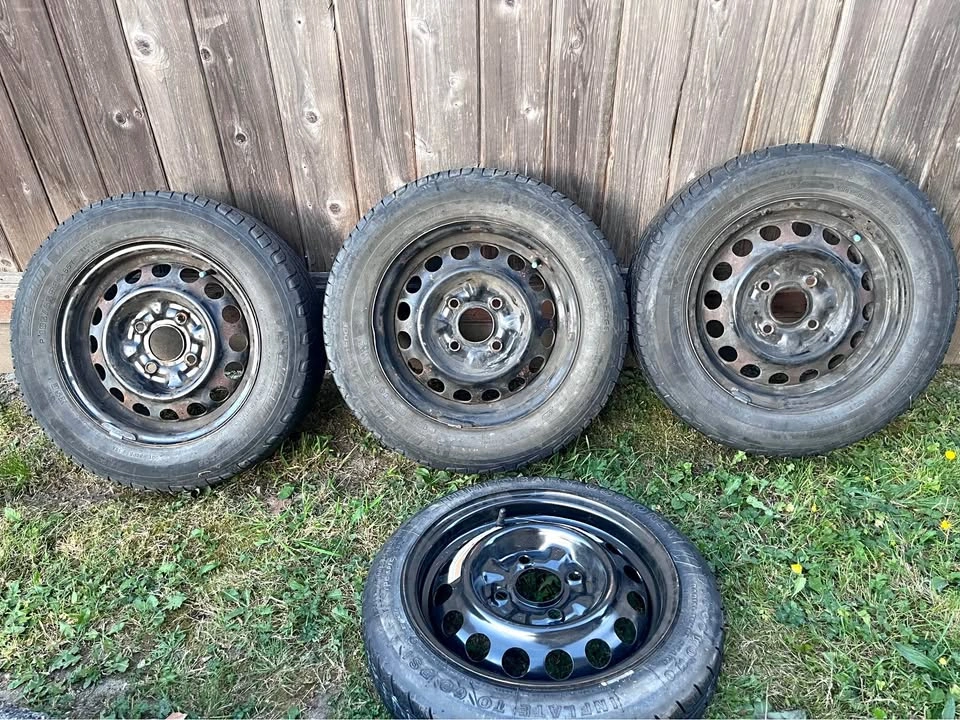 Michelin HydroEdge Tires + Spare on 4-Lug Steel Rims 185/65R14
