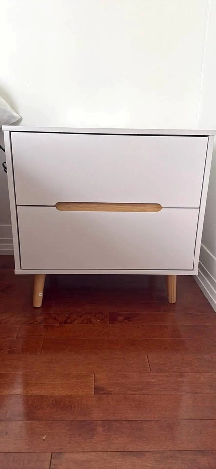 Nightstand, Bedside Table, Sofa Side Table with 2 Drawers