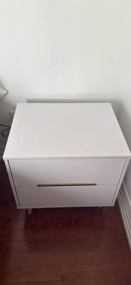 Nightstand, Bedside Table, Sofa Side Table with 2 Drawers - photo 2