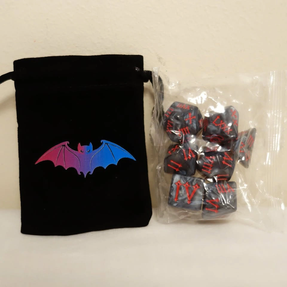 New Imperial Legacy 7-Piece Roman Numeral DND RPG Dice Set - photo 2