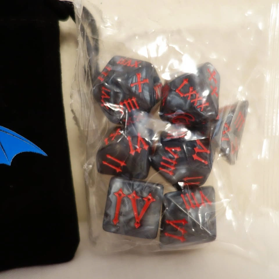New Imperial Legacy 7-Piece Roman Numeral DND RPG Dice Set - photo 3