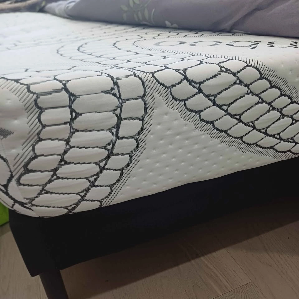 Queen Bed Frame with Upholstered Headboard and Mattress - photo 2
