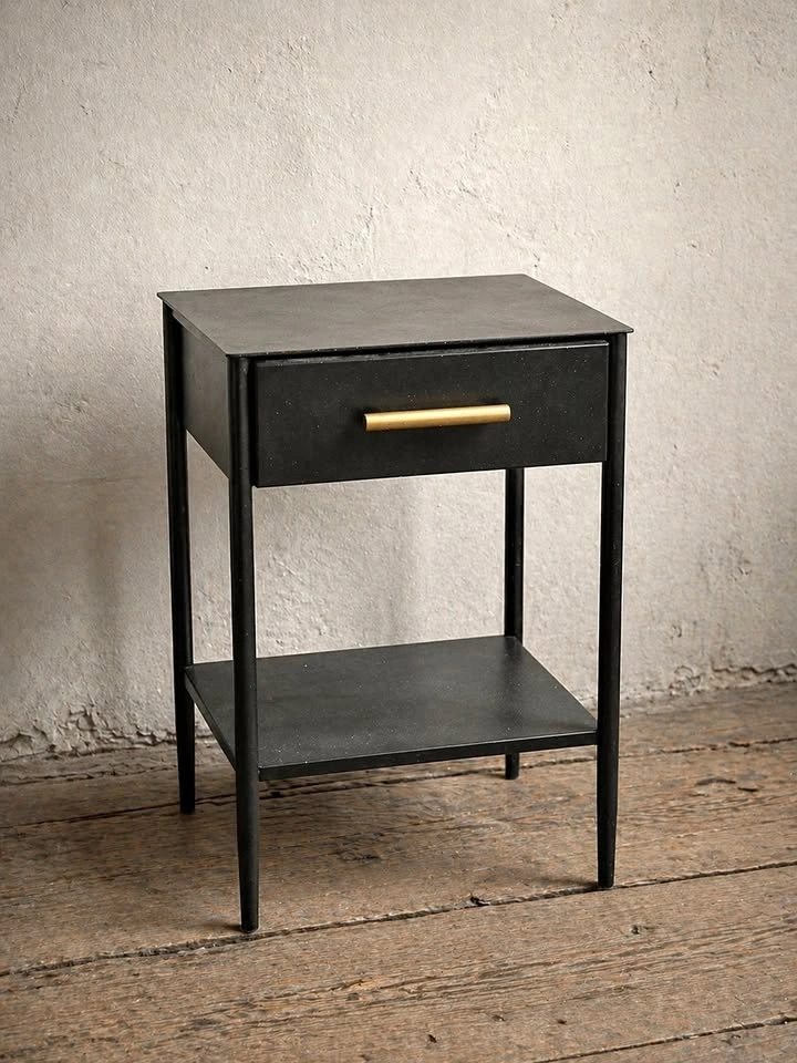 Coal Side Tables - Pair Available