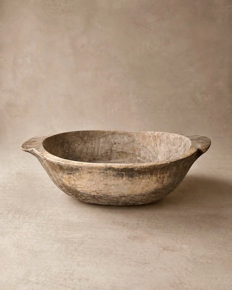 East African Sculptural Wood Basin