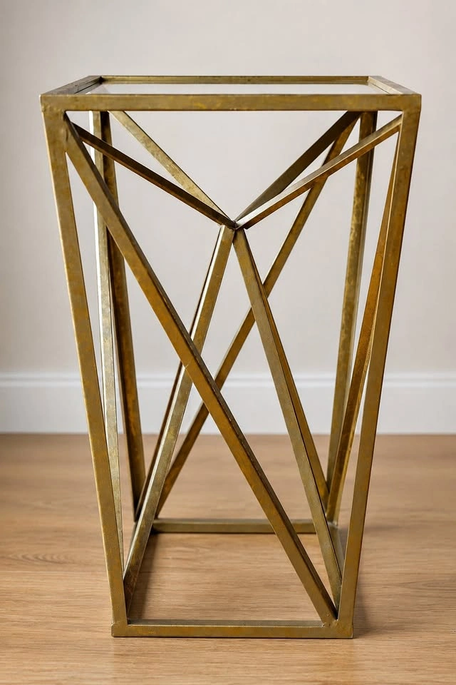 Gold + Glass side table - delivery available