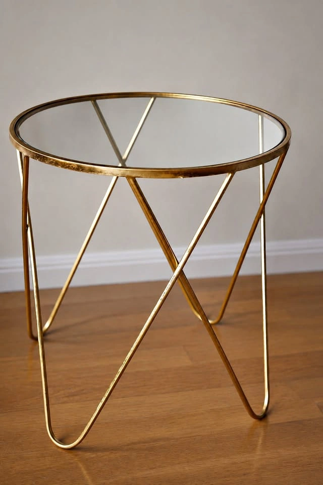The Aria Brass Side Tables - Pair, Priced Individually