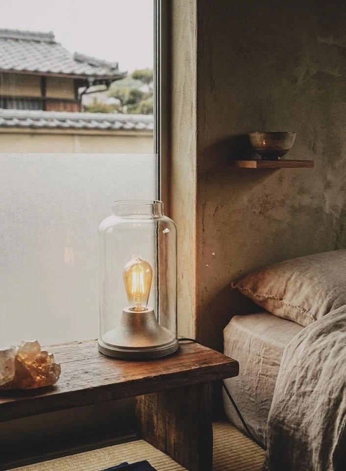 Glass Table Lamp with Edison Bulb - Delivery Available - photo 2