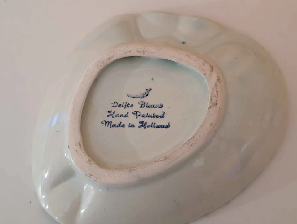 Vintage Delfts Blauw Hand Painted Ceramic Ashtray - photo 2