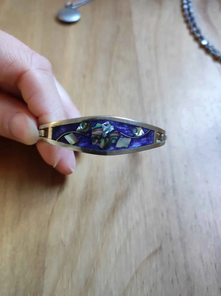 VINTAGE Taxco Mexico Sterling Silver Bracelet - photo 2