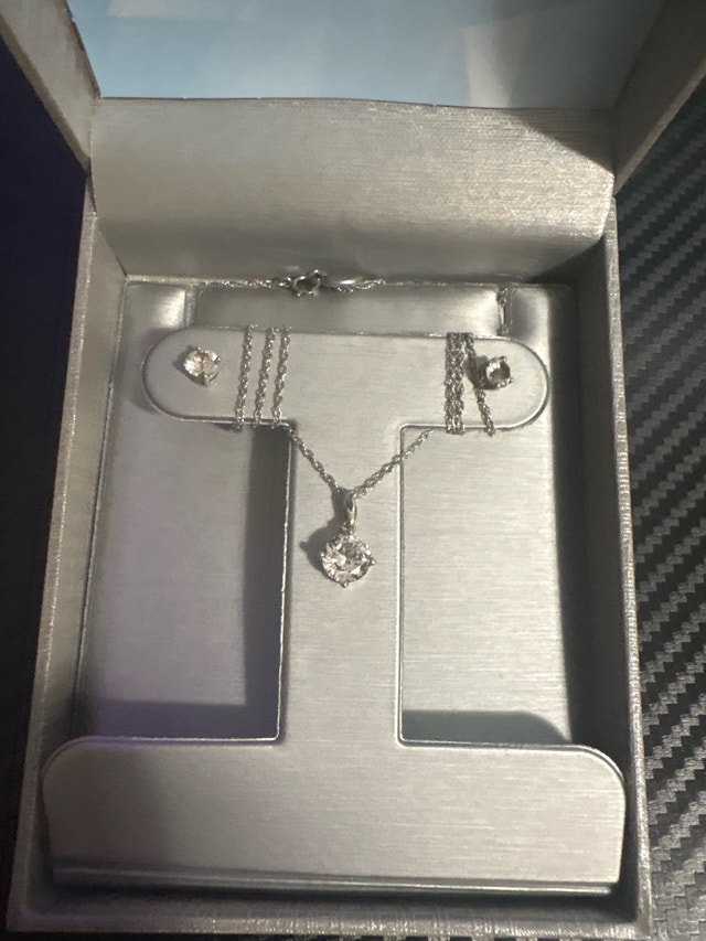 Sterling silver with small stones likely Diamonds - photo 2