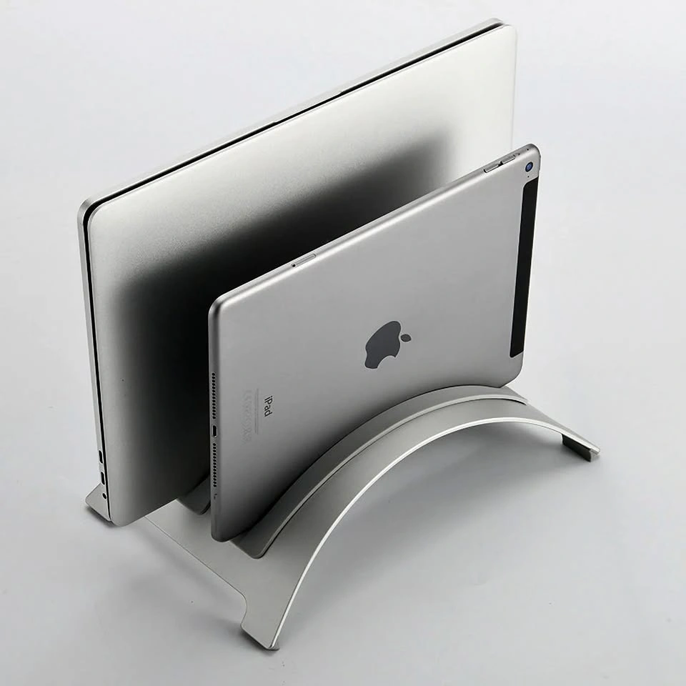 Aluminum Dual Vertical Laptop & Tablet Stand (Excellent Conditio