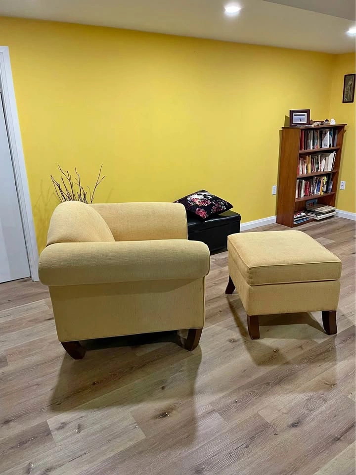Custom Comfy Chair and ottoman