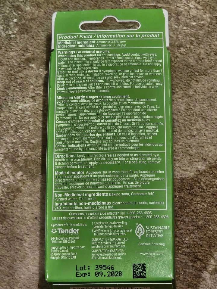 After Bite Outdoor Itch Relieving Gel For Mosquito Bites - photo 2