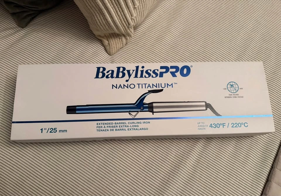 NEW BaBylissPRO Nano Titanium 1" Extended-Barrel Curling Iron - photo 2