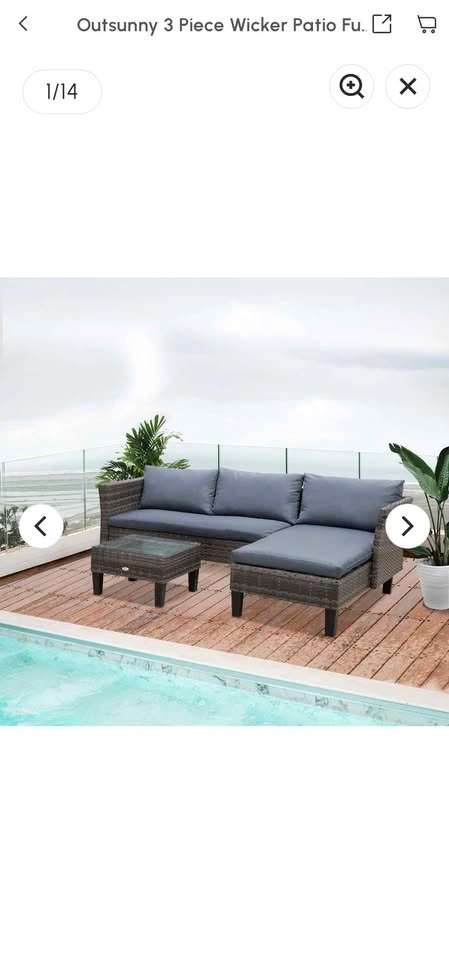 3pc patio sectional set. Assembled. Pickup In Spruce Grove - photo 3