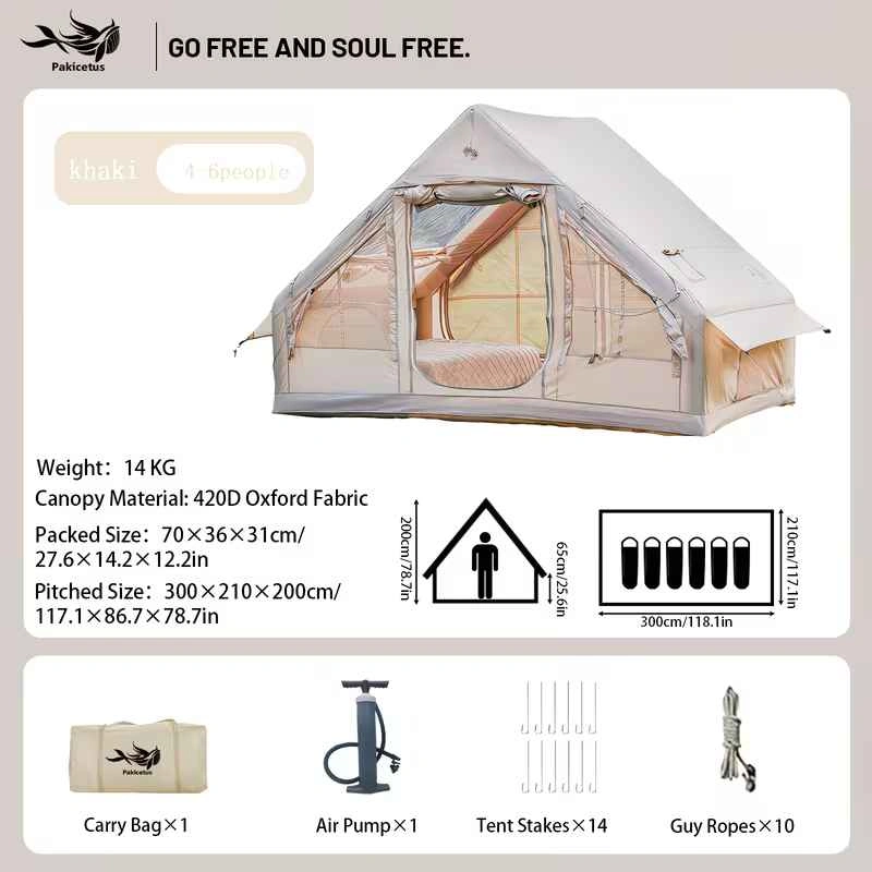 Quick Setup Inflatable Camping Tent for 4-6 Person Family - photo 2