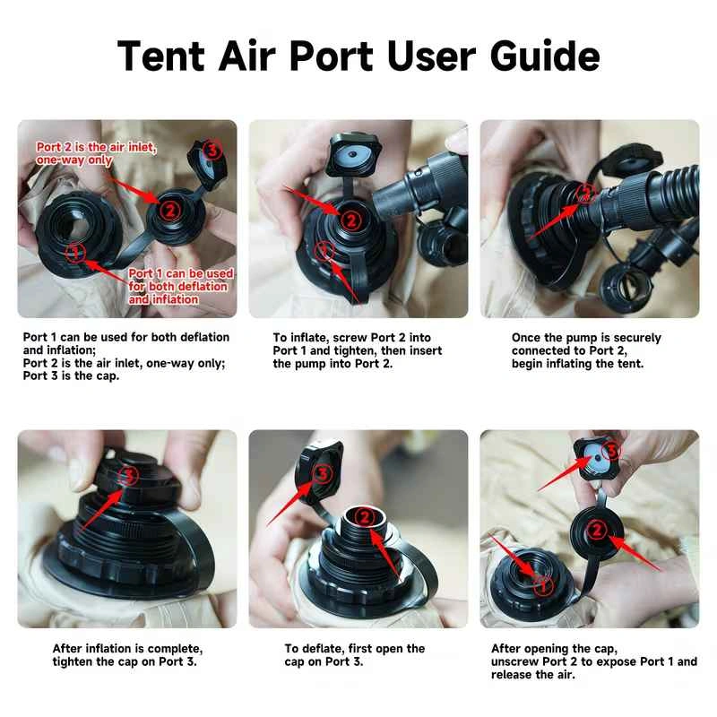 Quick Setup Inflatable Camping Tent for 4-6 Person Family - photo 3