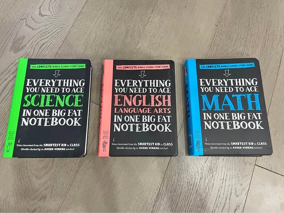 Middle School Study Guides Bundle – Science, Math & English