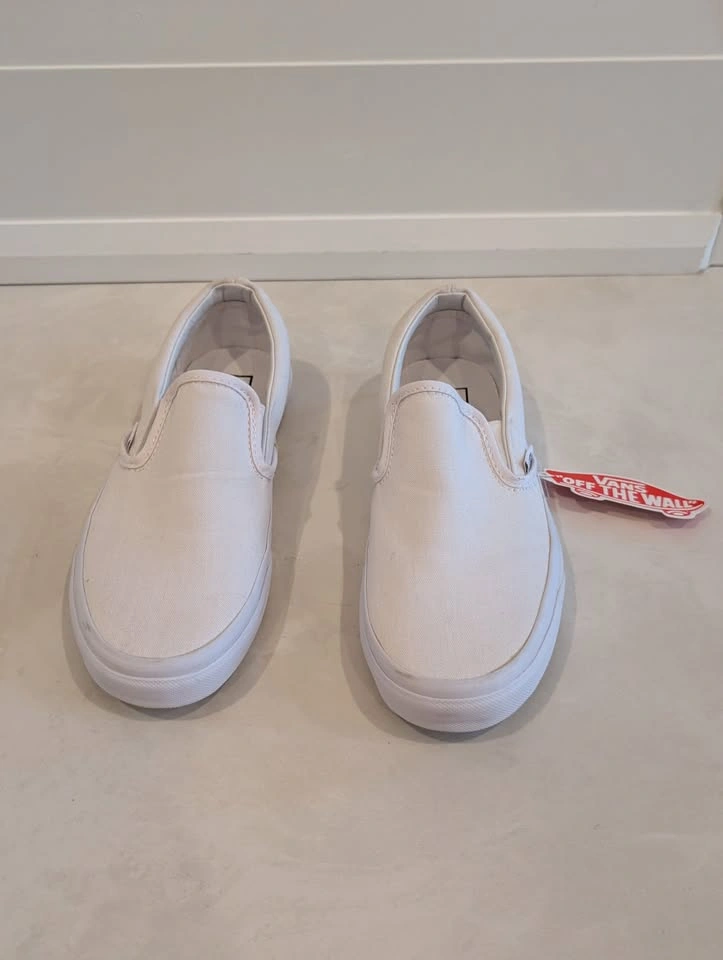Vans White Slip-On Skate Shoe Mens 5 Womens 6.5 - photo 2