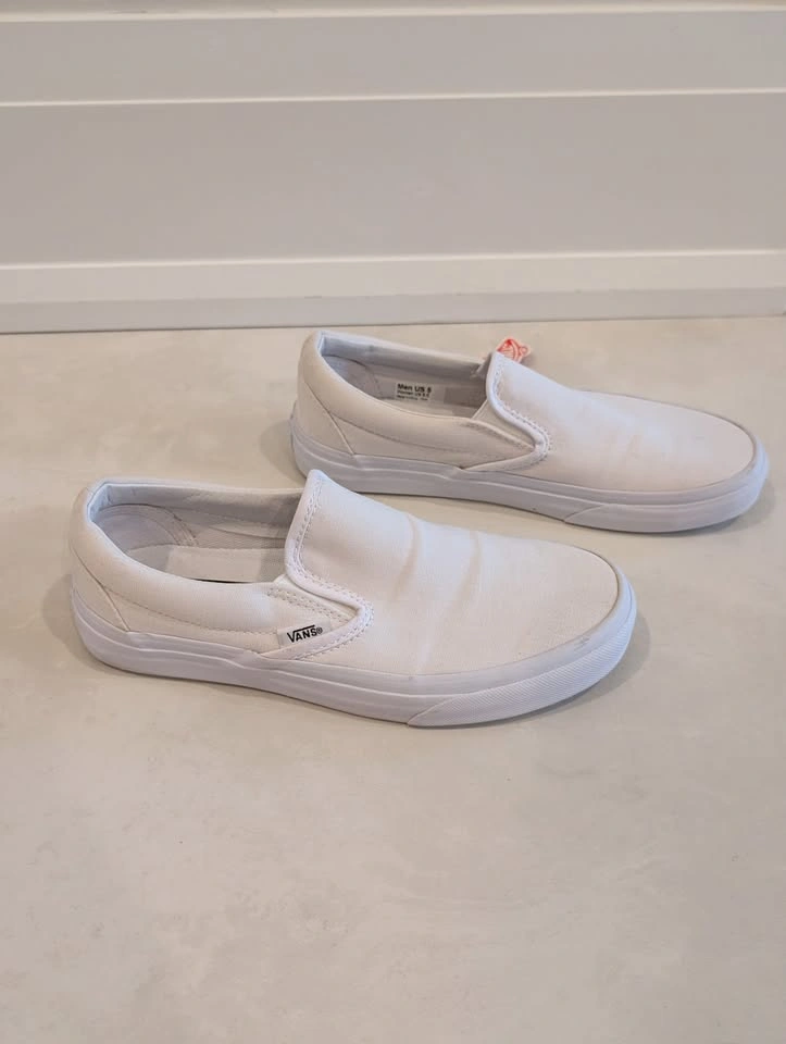 Vans White Slip-On Skate Shoe Mens 5 Womens 6.5 - photo 4