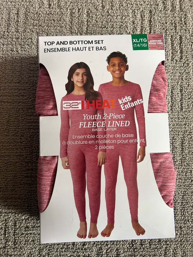 Brand New 32 Degrees Heat Youth 2-Piece Base Layer Set