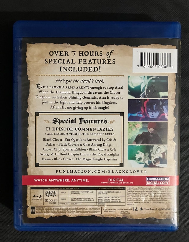 Black Clover Seasons 1-3 Blu-Ray - photo 3