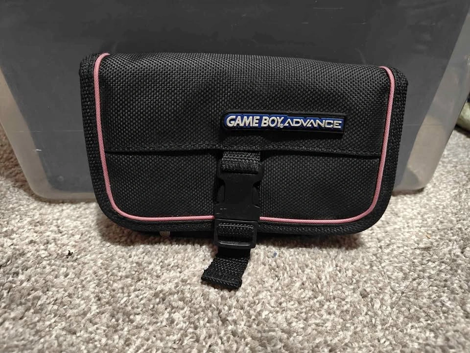 Black GBA Pouch Pink Trimming