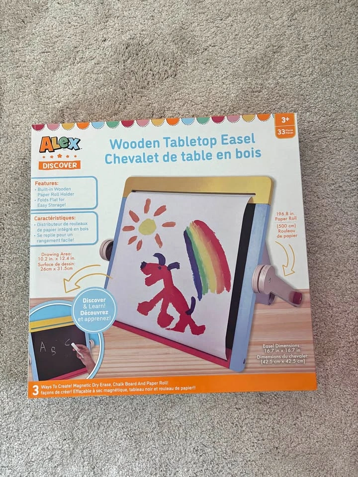 Table top kids easel