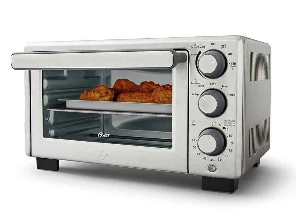 Oster Compact Countertop Oven With Air Fryer, Stainless Steel
