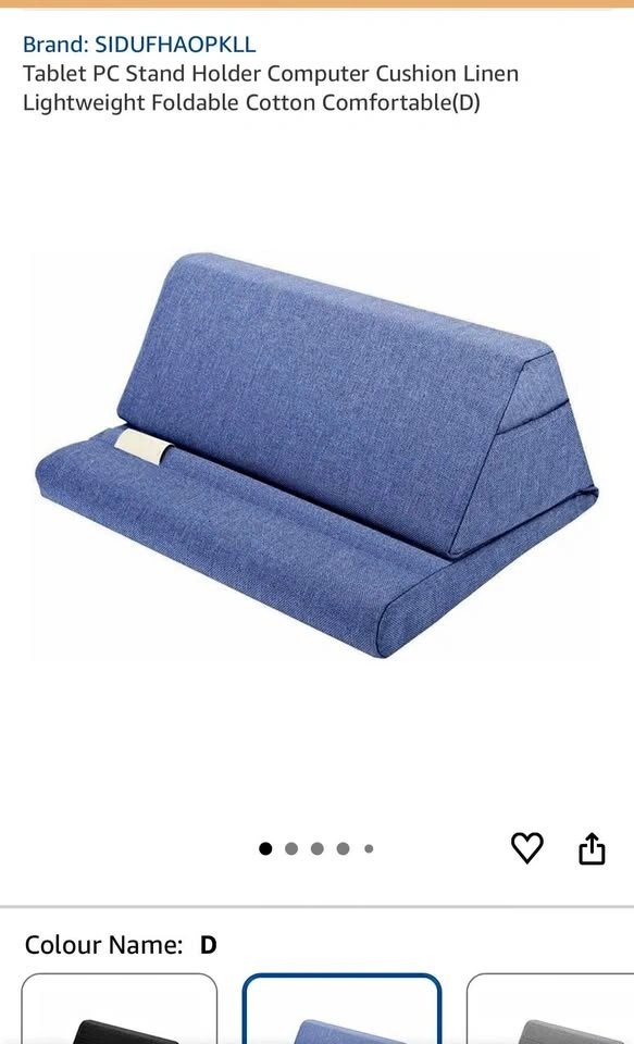 Foldable tablet pillow stand