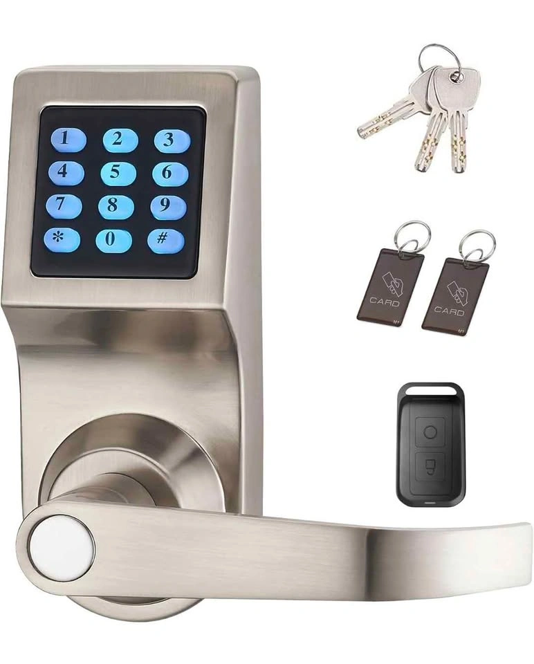 Digital Door Lock with Remote, M1 Card, Code, and Key - photo 2