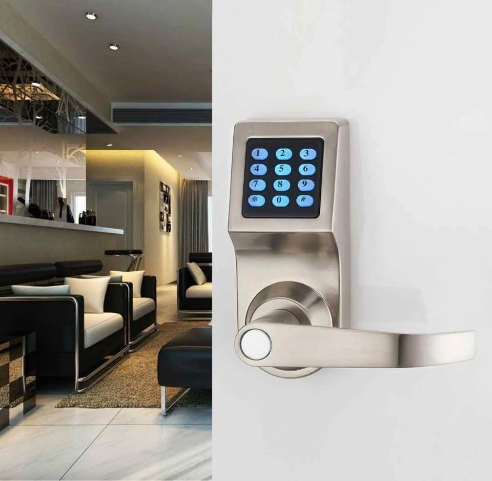 Digital Door Lock with Remote, M1 Card, Code, and Key - photo 4