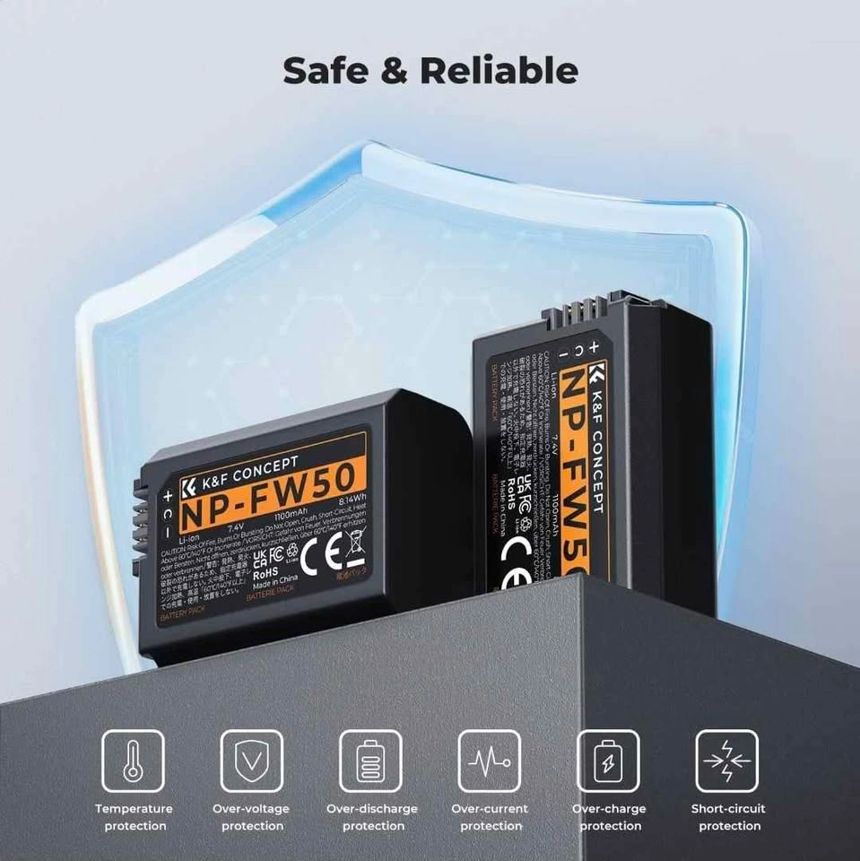 K&F CONCEPT NP-FW50 Battery and Dual Charger for Sony - photo 5